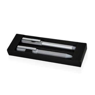 Aluminium Pen Set - Silver & Grey